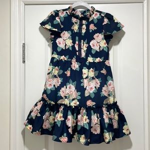 Janie and Jack girls navy floral dress size 6